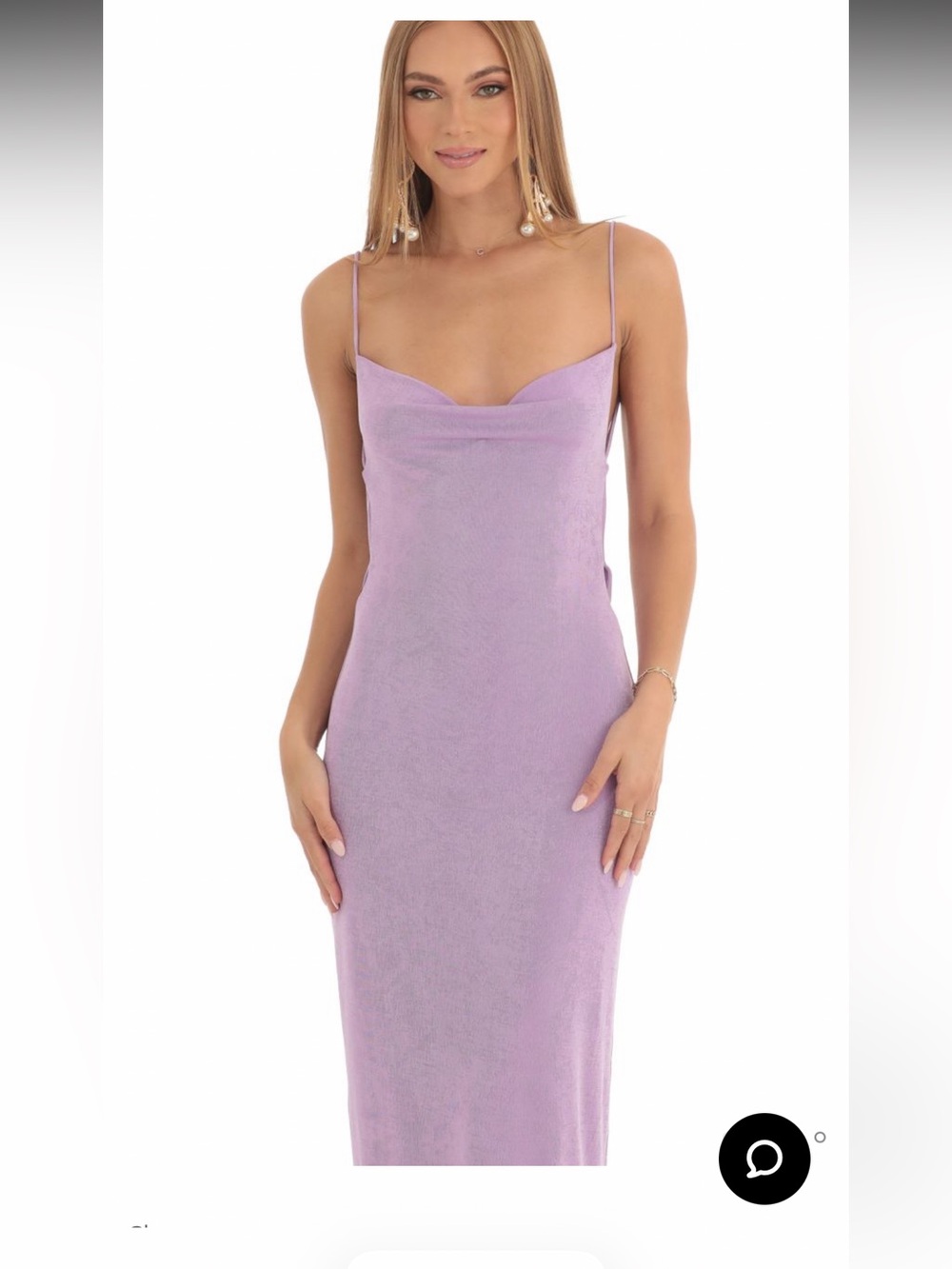Lucy in the Sky Purple backless dress medium